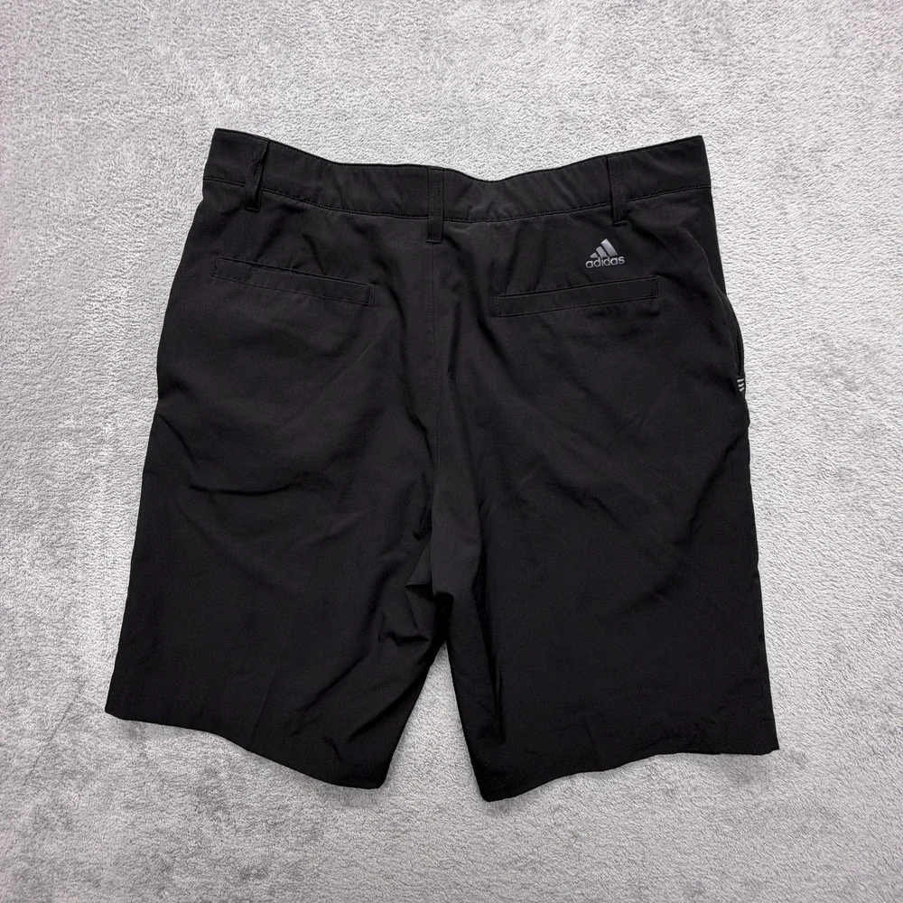Adidas‎ Golf Shorts Mens 34 Black Bermuda Polyester Spandex Stretch